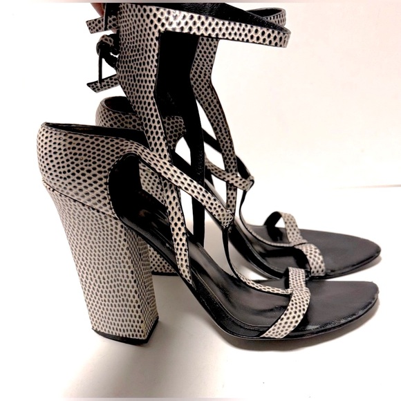 Alexander Wang Monochrome Patterned Heels - Picture 1 of 5